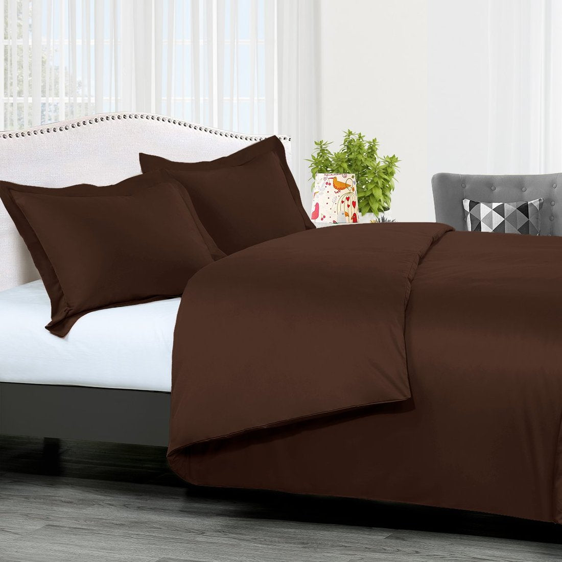 Shop for Solid Chocolate Sheet Set Egyptian Cotton 1000 Thread Count