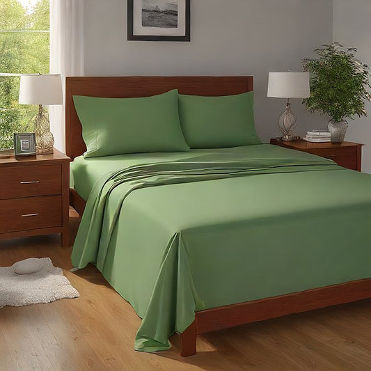 Sage Sheet Set 4-Pieces 100% Pure Egyptian Cotton 1000 Thread Count at Evalinens.com