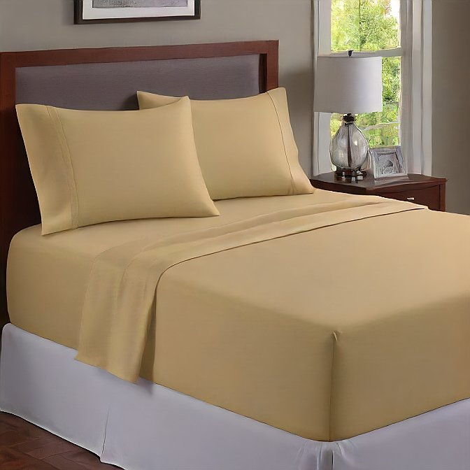 Buy 1000 Thread Count Gold Sheet Set Pure Egyptian Cotton