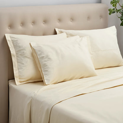 Ivory Duvet Cover Set Egyptian Cotton 1000 Thread Count