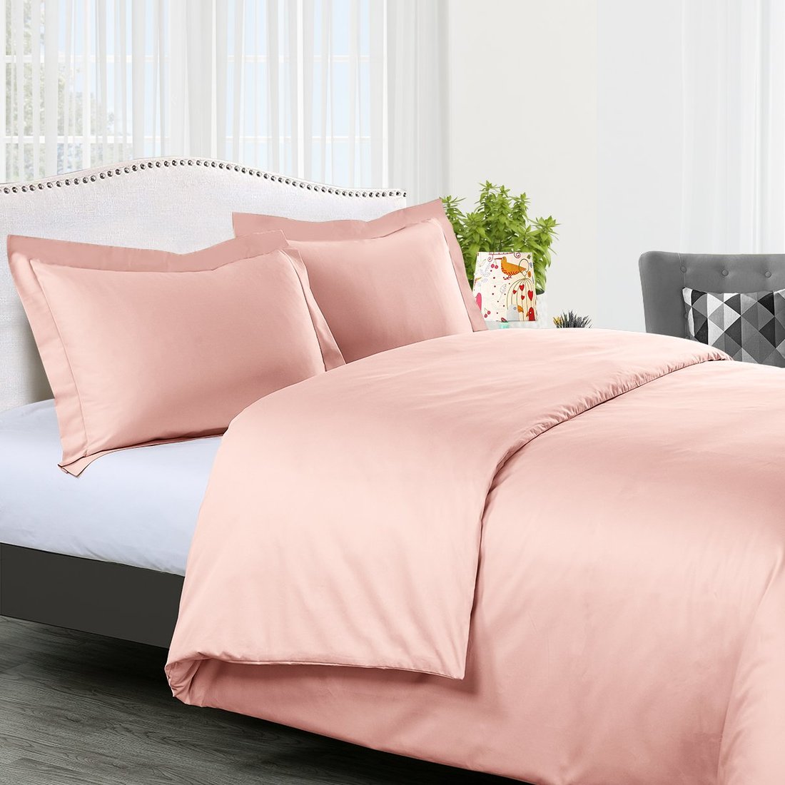 Blush Sheet Set 4Pcs – 100% Cotton, Soft & Breathable Bedding Set