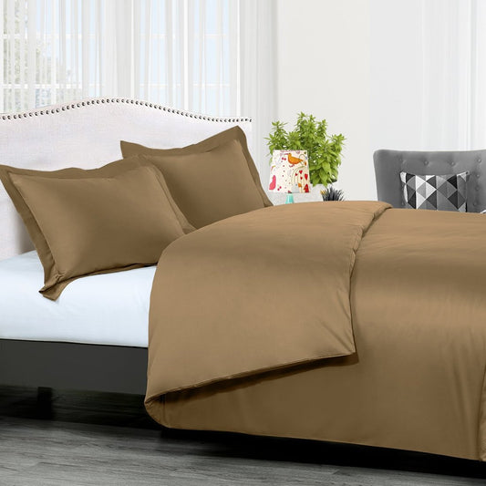 Taupe Sheet Set 4Pcs – 100% Cotton, Soft & Breathable Bedding Set