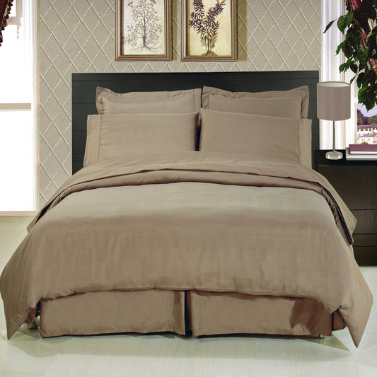 Buy 1000TC Queen Sheet Set Solid Taupe Egyptian Cotton